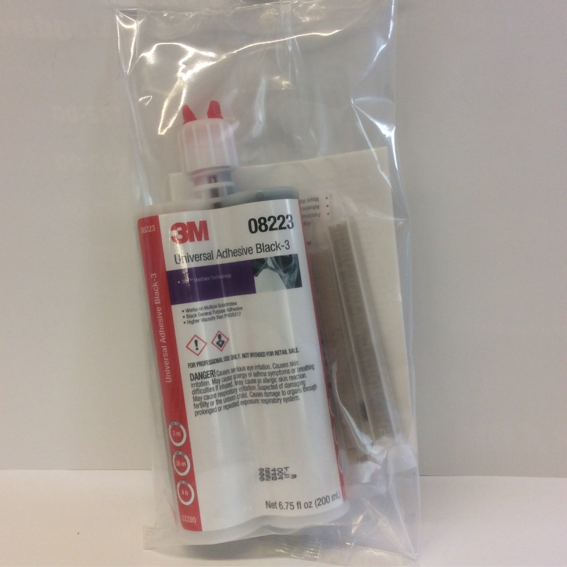3m universal adhesive blk 3 6 75fl oz 08223 85 . 00