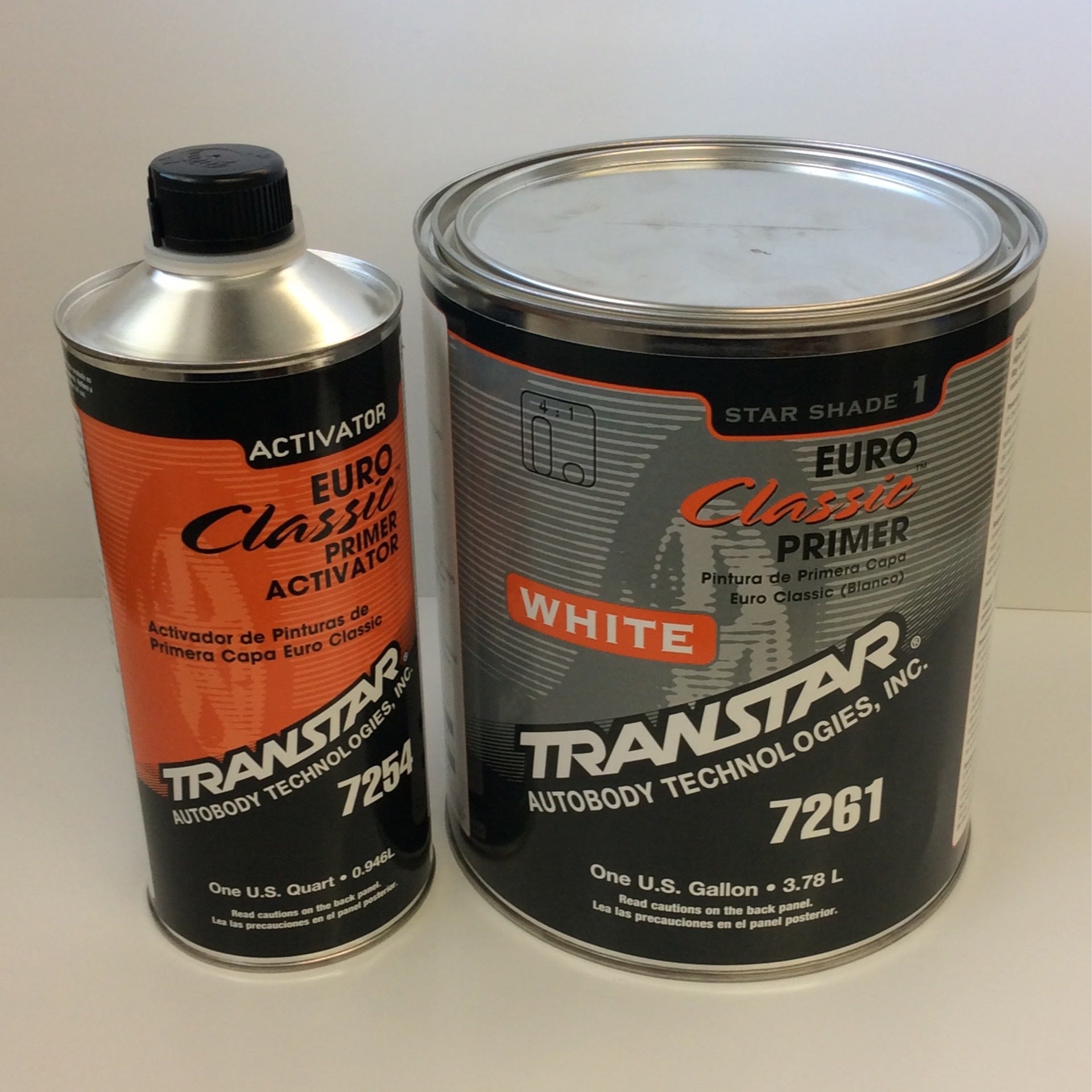transtar euro classic primer white set 1gl 1qt 7261 7254 225 . 00